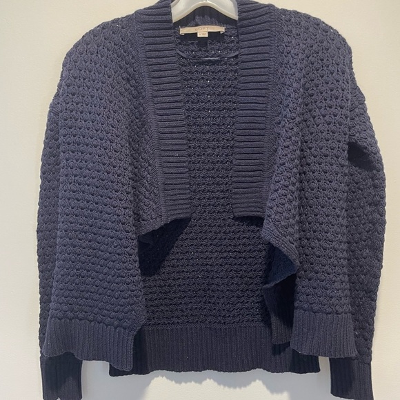Loft Navy Blue Knit Cardigan Small - Picture 1 of 4